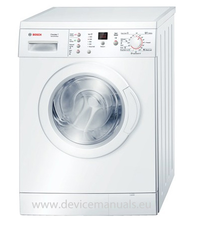 Bosch Washing Machine Axxis User Manual
